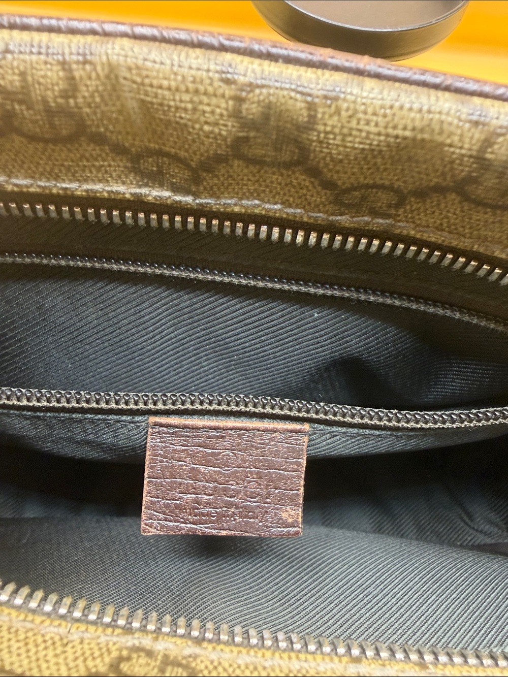 Gucci Brown GG Supreme Belt Bag with Dark Leather Trim - Picture 5 of 7